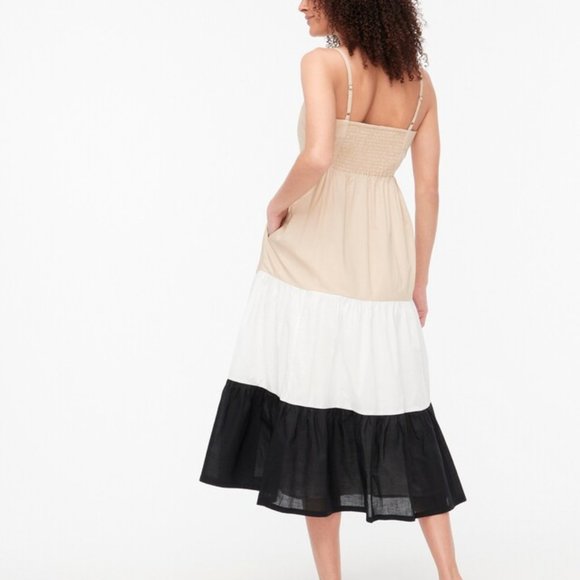 J. Crew Factory - Square-Neck Tiered Dress - Picture 4 of 11